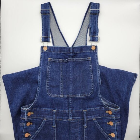 Madewell Women's Denim Overall Bibs Size Large Adjustable Straps Farmcore - Picture 3 of 11